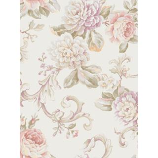Seabrook Designs CO80201 Connoisseur Acrylic Coated Floral Wallpaper
